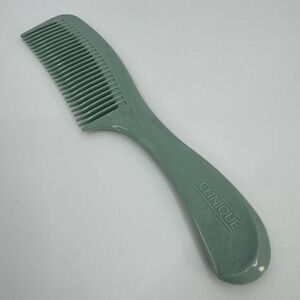 Clinique Hair Comb Wide Tooth Detangling Green Plastic With Handle Vintage